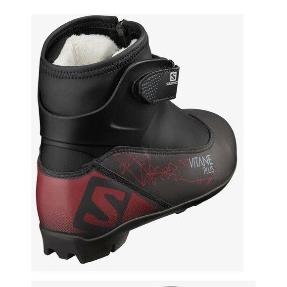 NEW Salomon Vitane Plus Pilot Nordic Ski Boots Size 7.5 Women’s Black